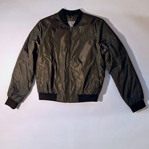 Army green bomber jacket